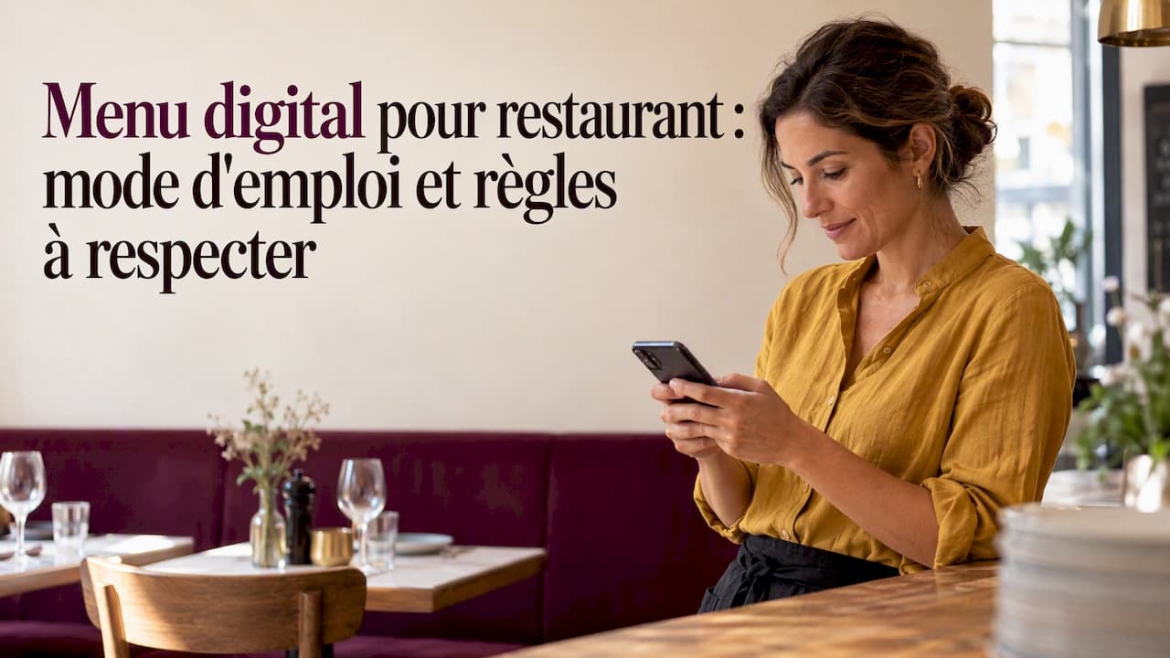 Menu digital pour restaurant : mode d'emploi et règles à respecter