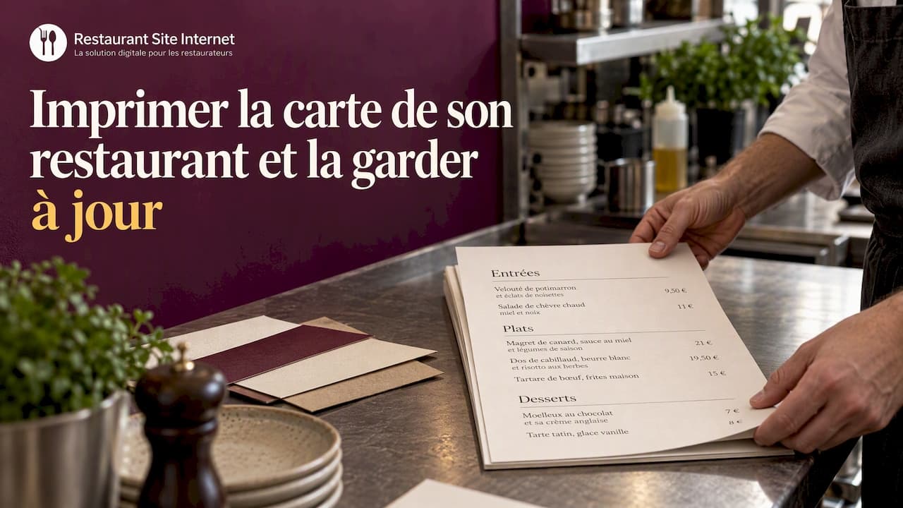 Impression de carte de restaurant : formats, papier et mise à jour